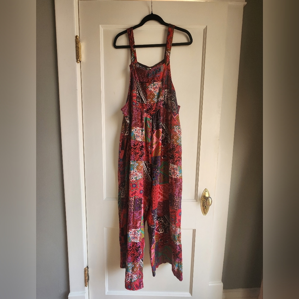 Colorful Patchwork Wideleg Jumpsuit